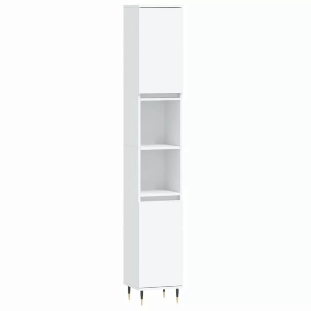 vidaXL Hochschrank Badschrank Weiß 30x30x190 cm Holzwerkstoff (1-St) günstig online kaufen