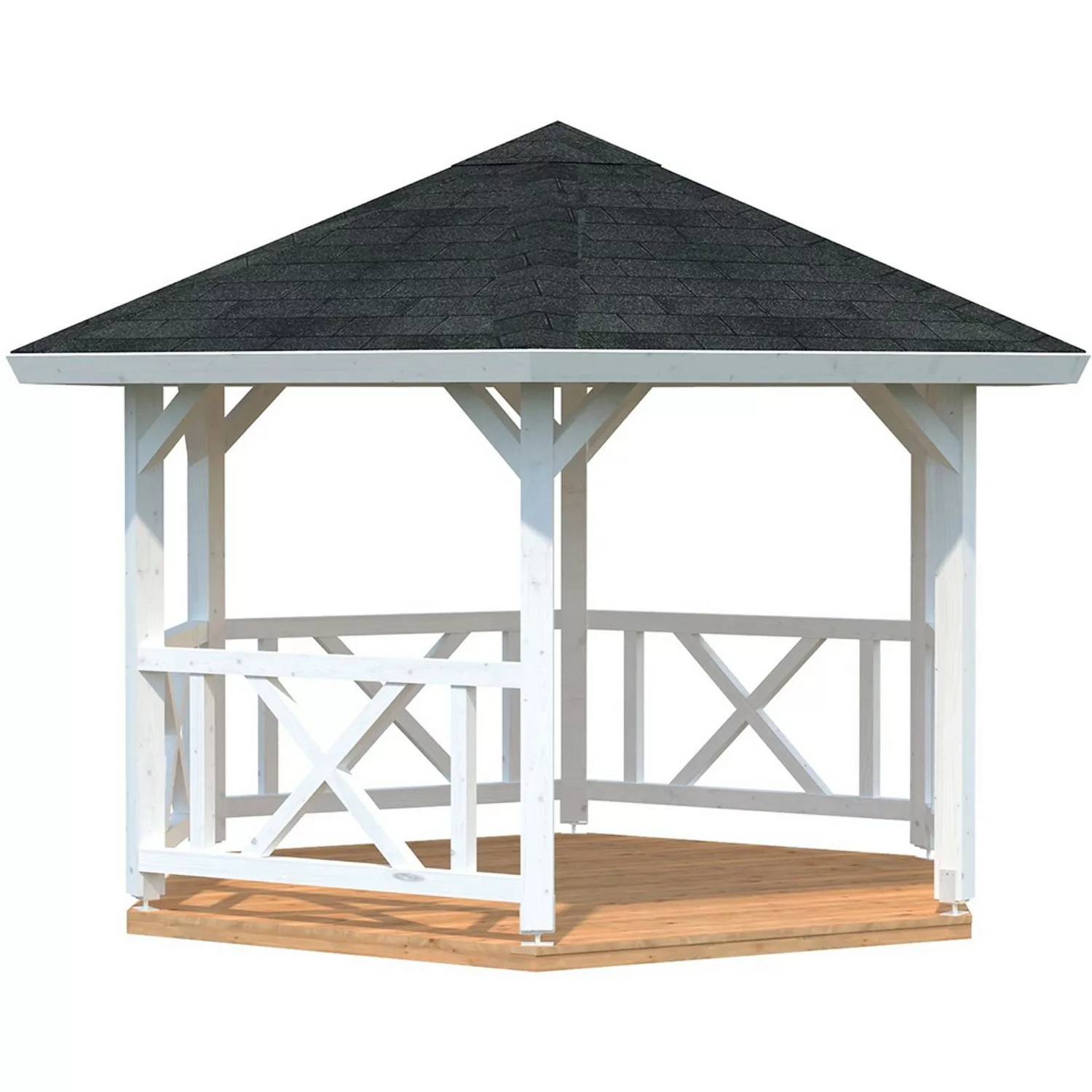 Palmako Holzpavillon "Betty", BxT: 423x423 cm, weiß günstig online kaufen