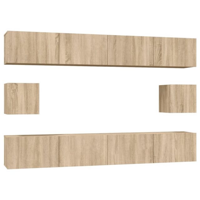 furnicato TV-Schrank 6-tlg. TV-Schrank-Set Sonoma-Eiche Holzwerkstoff (6-St günstig online kaufen