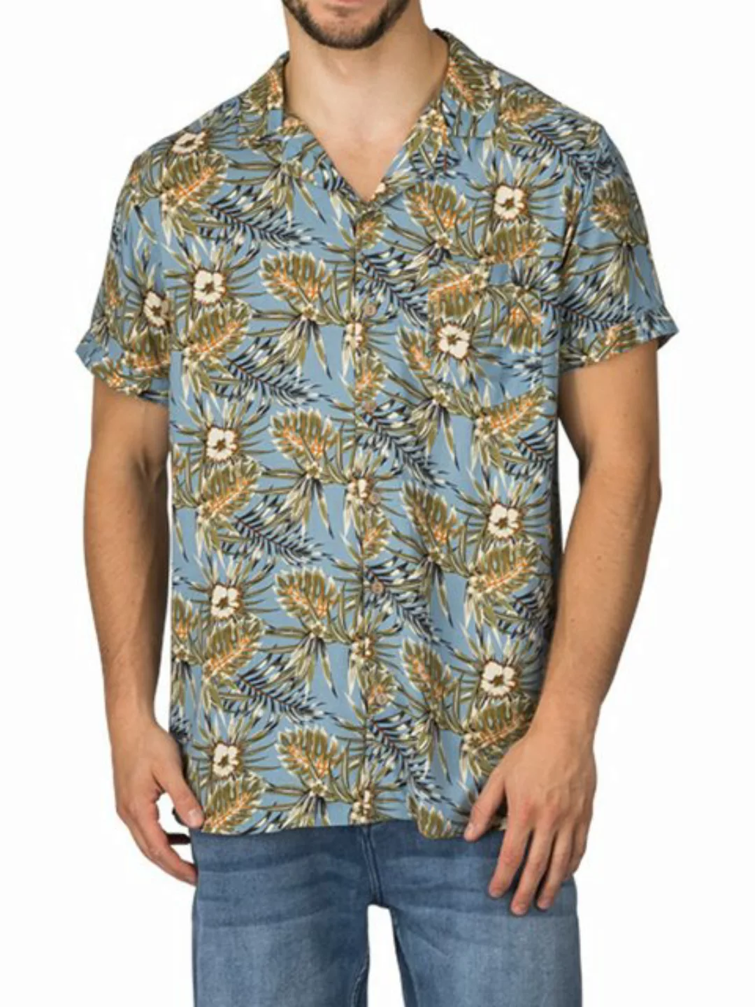 riverso Hawaii Hemd Männer Kurzarm RIVMick Regular Fit günstig online kaufen