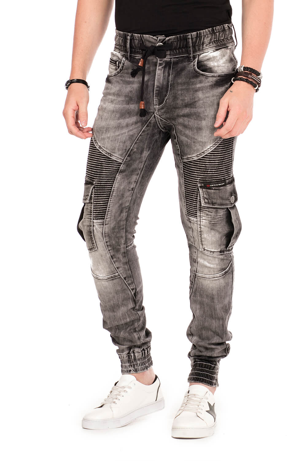 Cipo & Baxx Bequeme Jeans, mit elastischen Bündchen am Saum günstig online kaufen