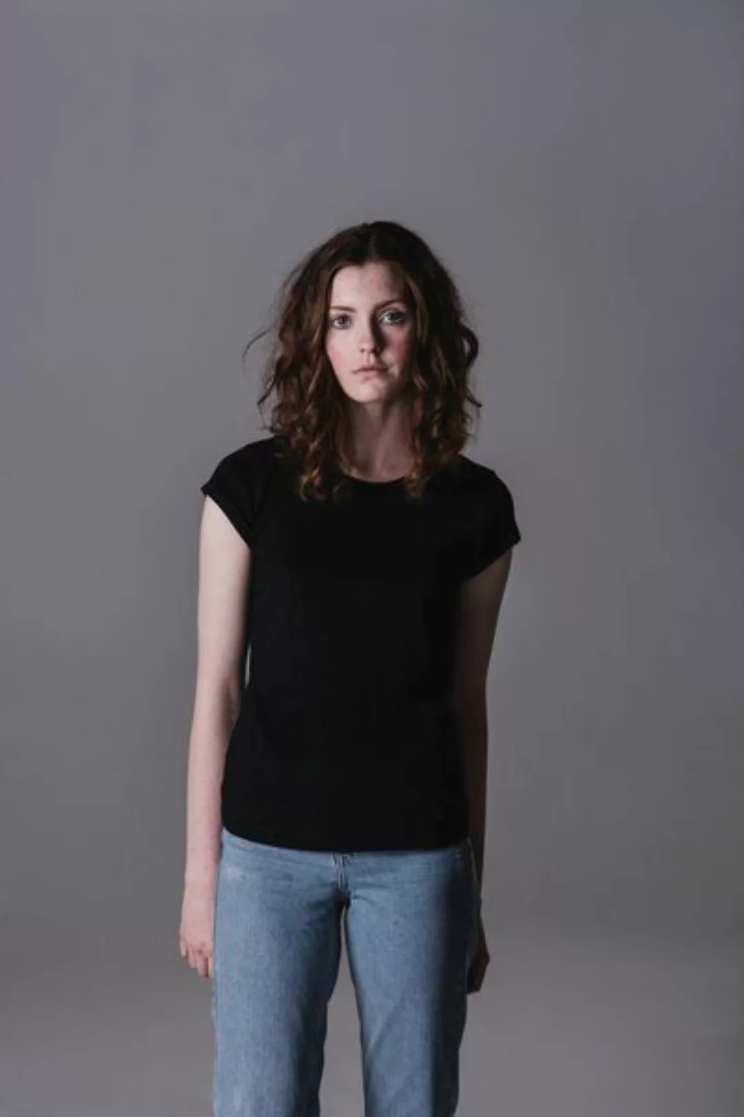 Damen Roll Sleeve T - Shirt Lässig Cooles Shirt günstig online kaufen