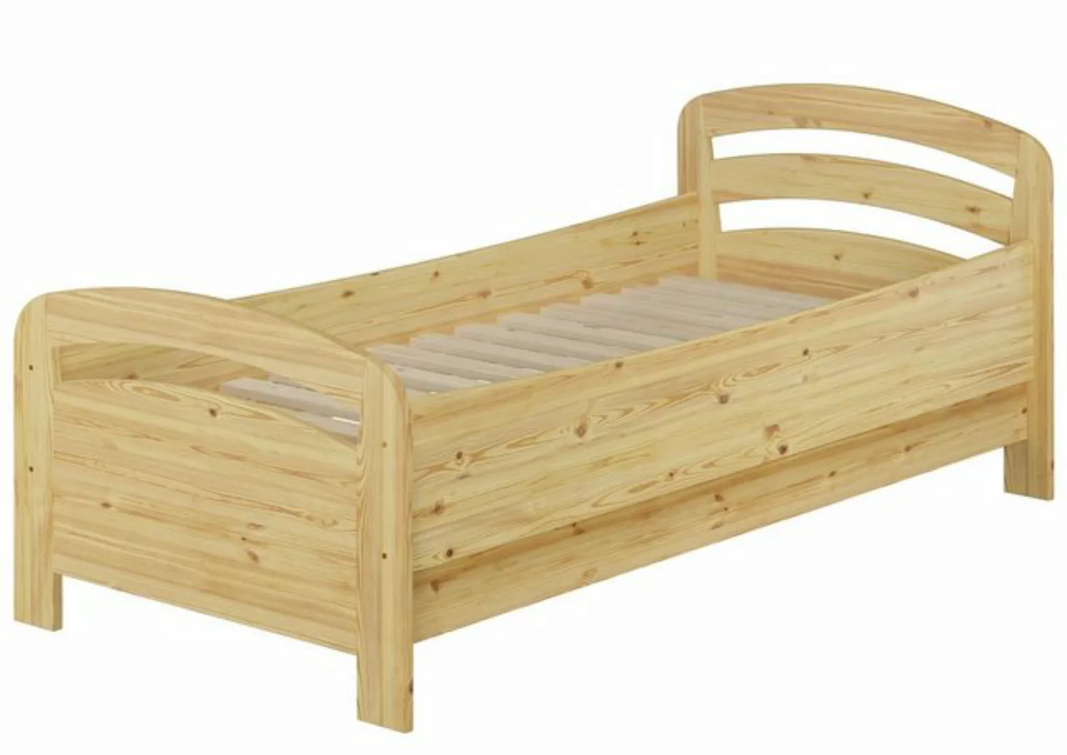 ERST-HOLZ Bett Seniorenbett 90x200 Kiefer massiv mit Rollrost, Kieferfarblo günstig online kaufen