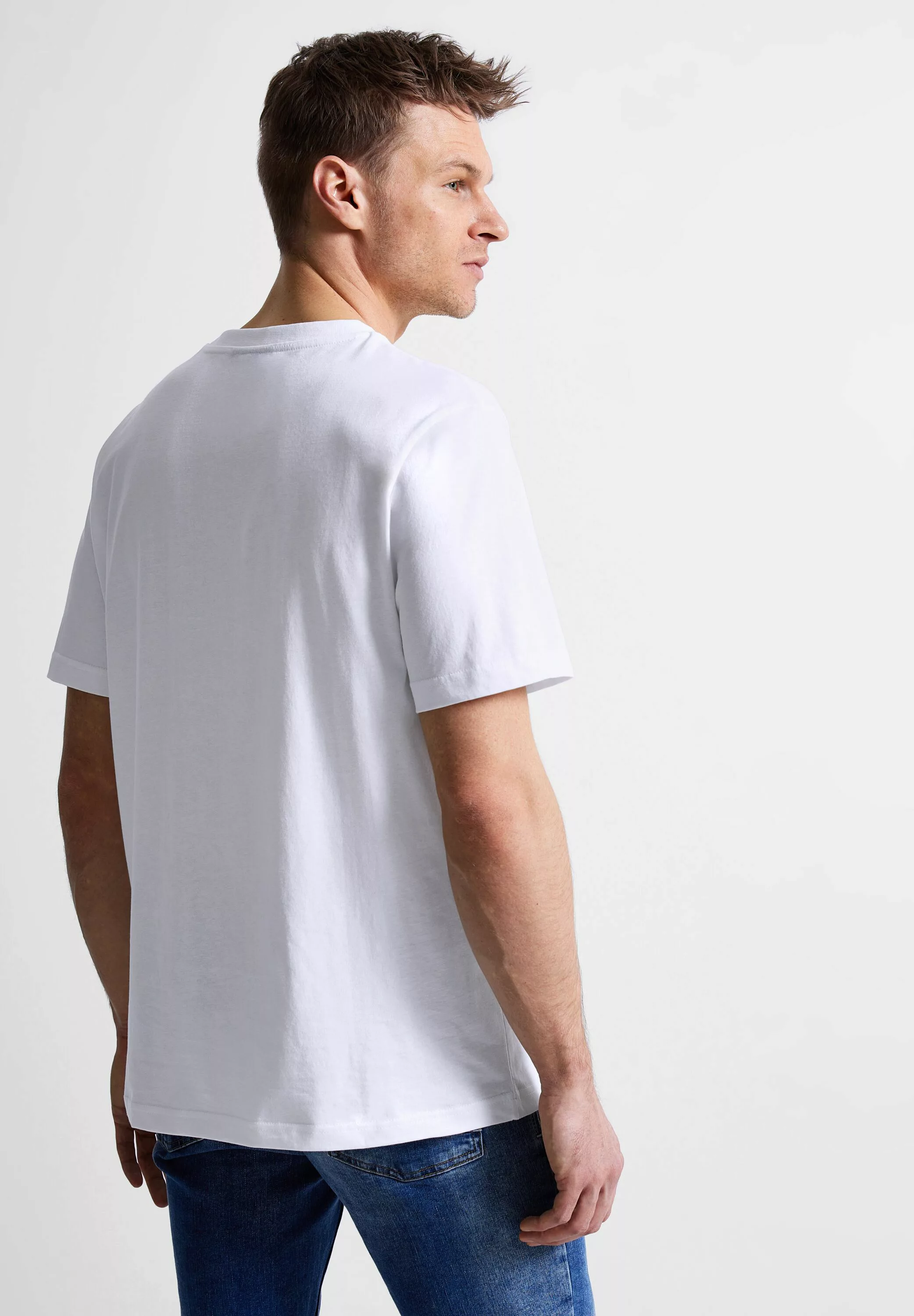 STREET ONE MEN T-Shirt, aus reiner Baumwolle günstig online kaufen