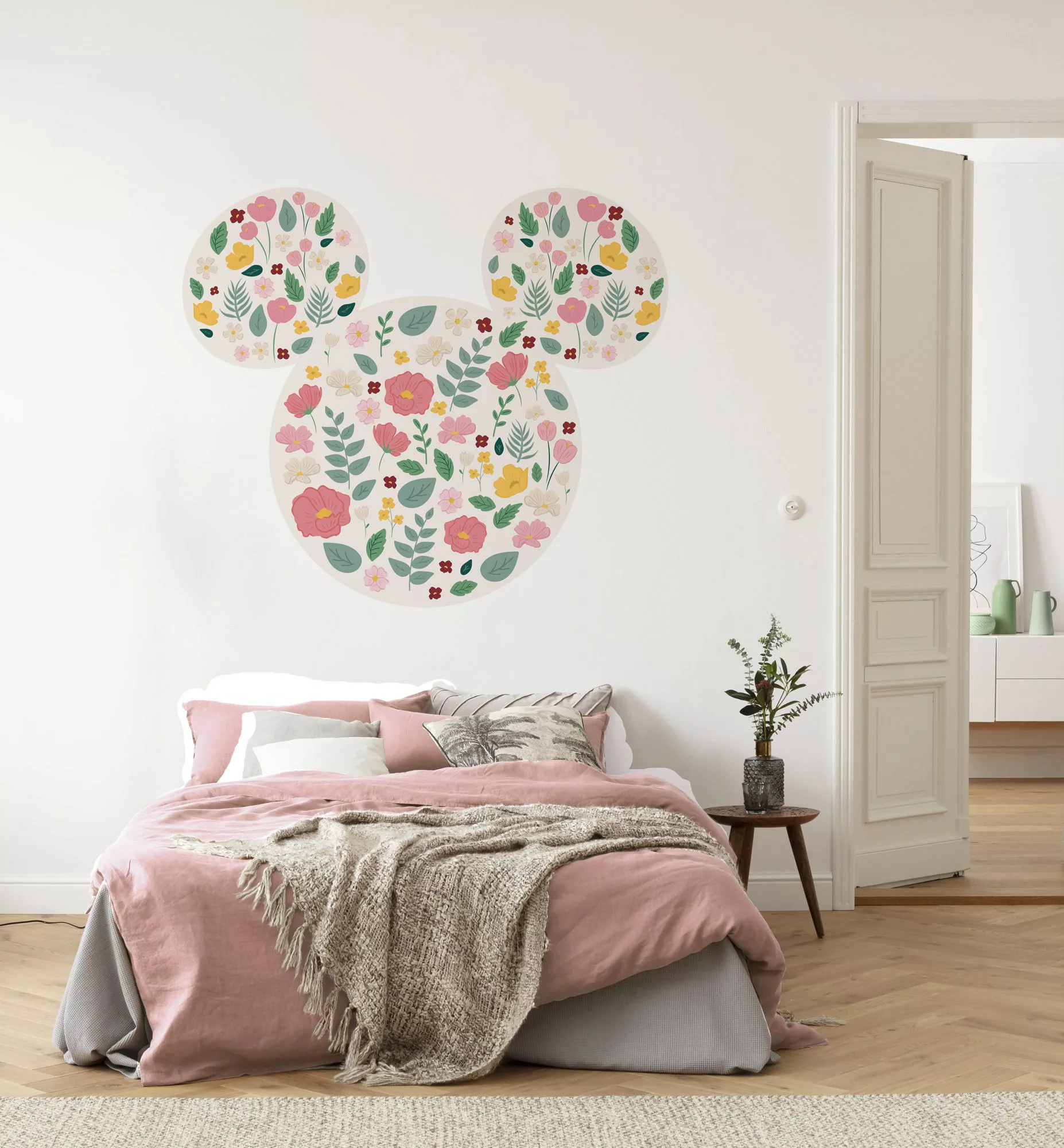 Disney Wandtattoo Mickey Mouse Rosa Grün und Gelb 127 x 127 cm 612717 günstig online kaufen