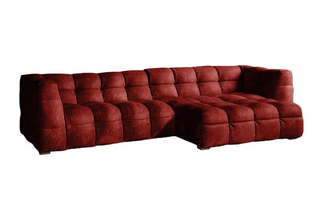 KAWOLA Ecksofa ROSARIO, Sofa Velvet Recamiere links o. rechts, versch. Farb günstig online kaufen