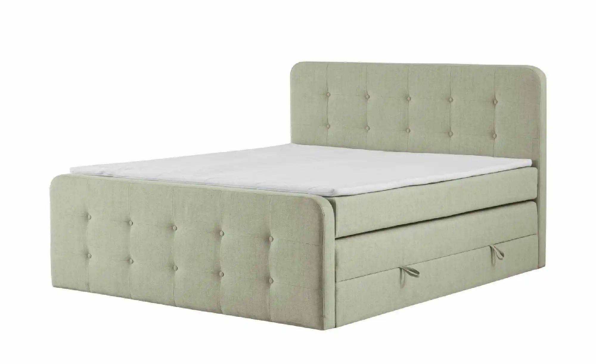 Boxspringbett mit Bettkasten Neapel ¦ grün ¦ Maße (cm): B: 140 H: 121 Bette günstig online kaufen