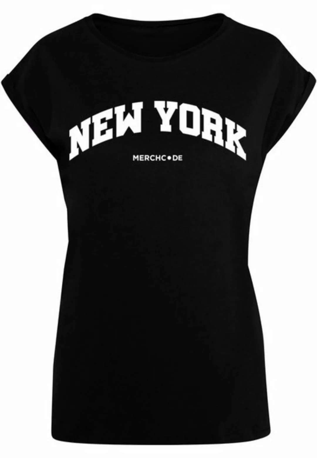 Merchcode T-Shirt Merchcode Damen Ladies New York Wording - T-Shirt (1-tlg) günstig online kaufen