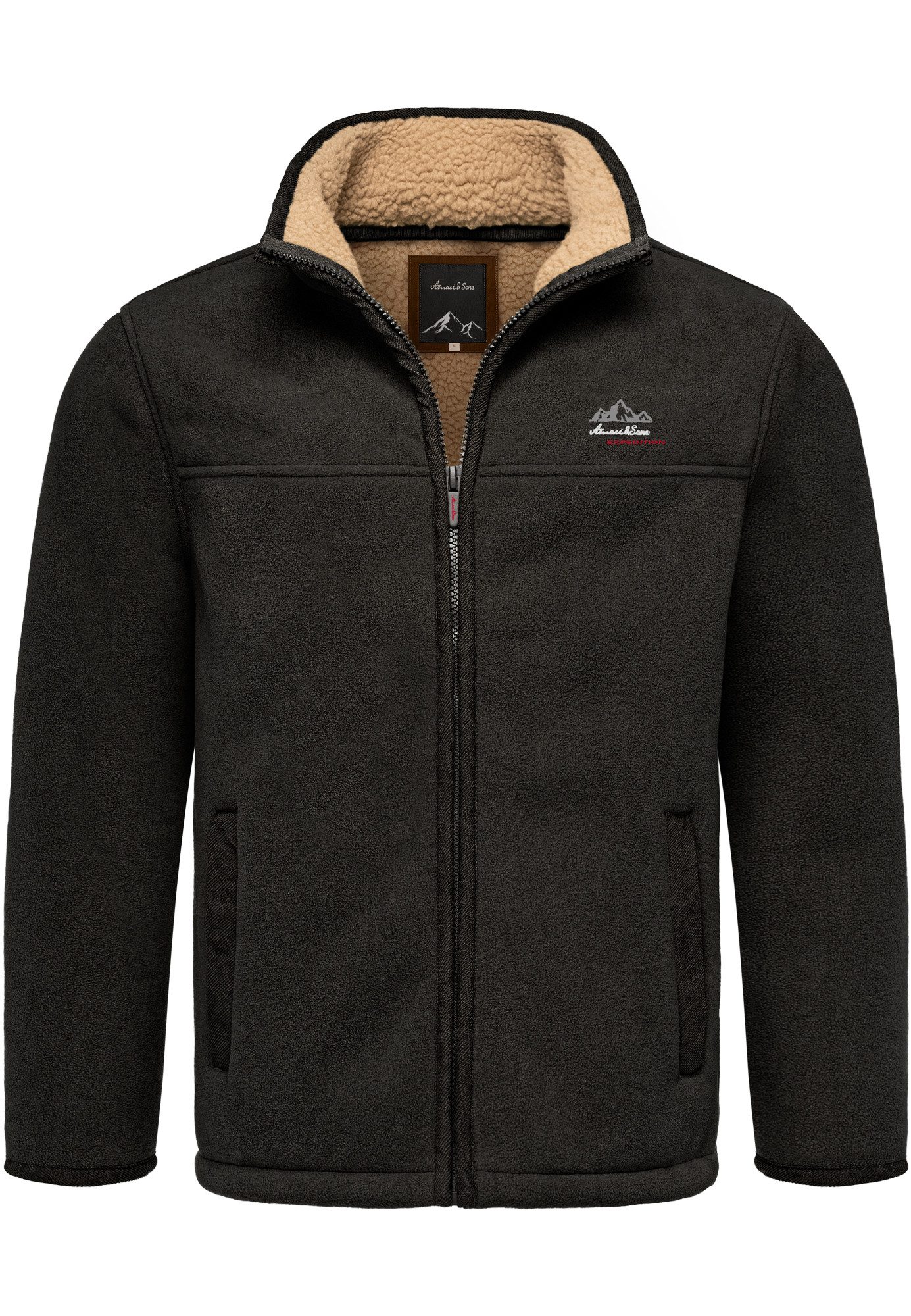 Amaci&Sons Fleecejacke OCONTO Fleecejacke Herren Teddyfell günstig online kaufen