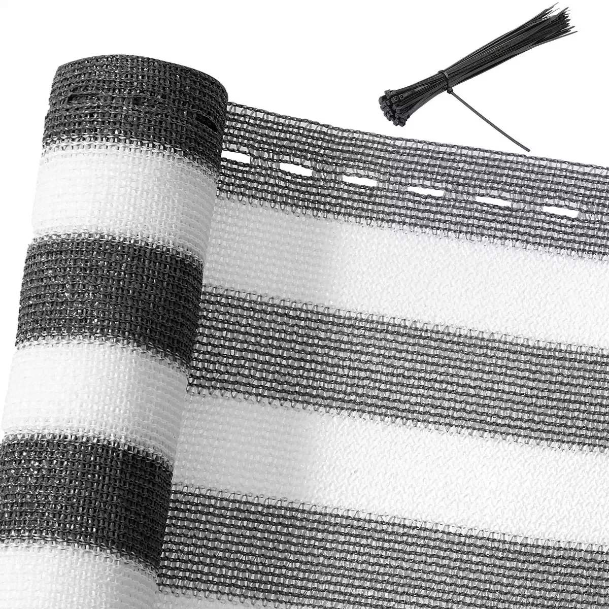Balkonsichtschutz Grau/Weiß 1,4x10m günstig online kaufen