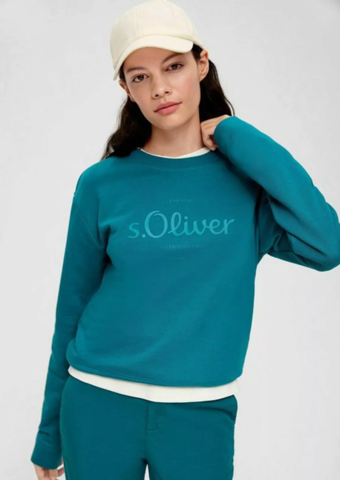 s.Oliver Sweatshirt mit dem Logonamen vorne günstig online kaufen