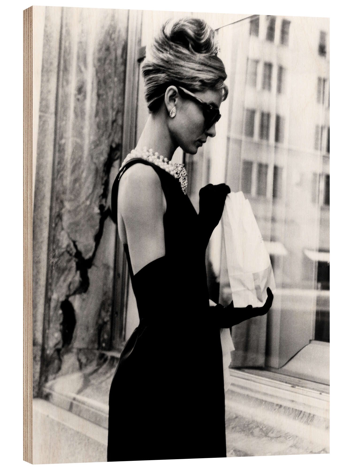 Posterlounge Holzbild Everett Collection, Audrey Hepburn günstig online kaufen