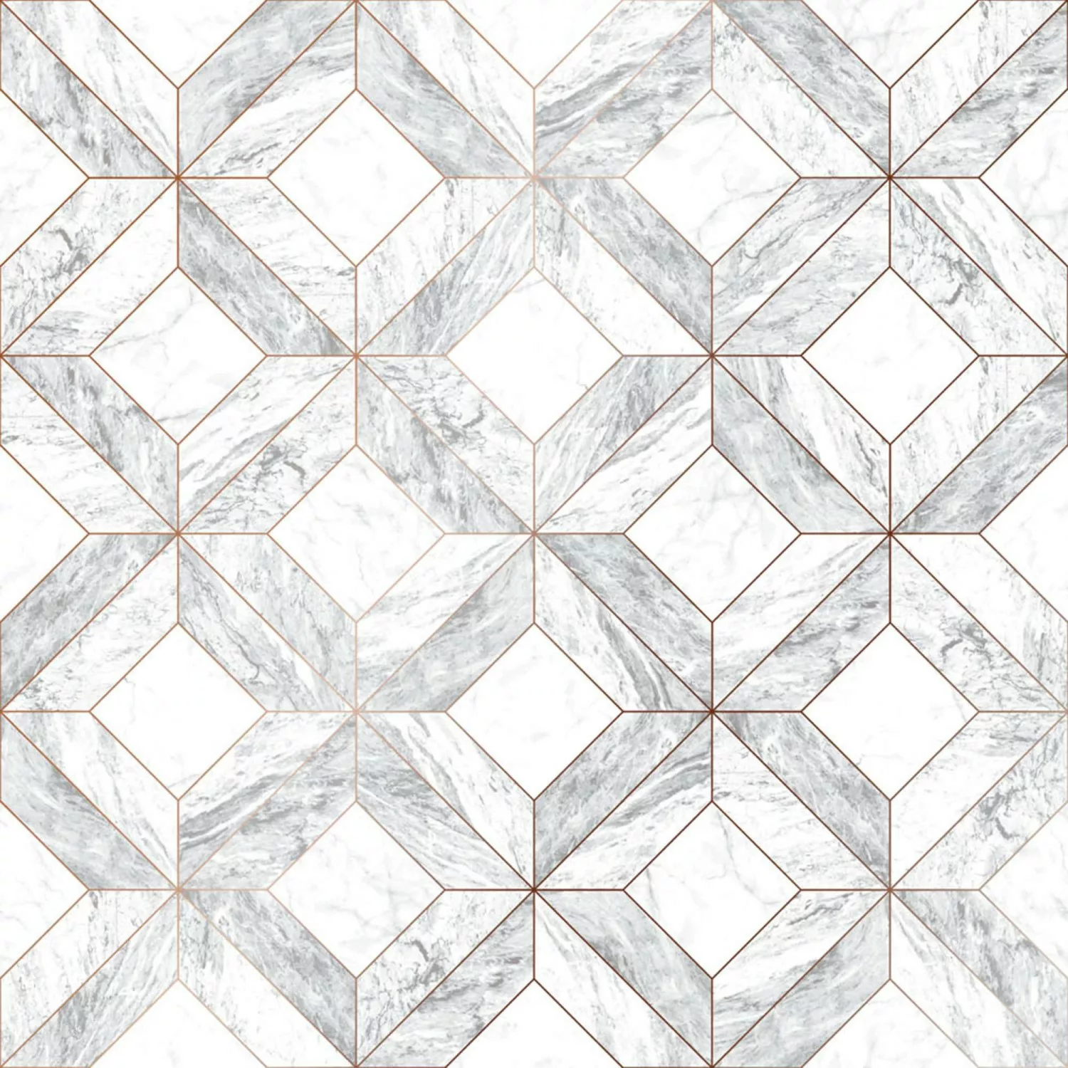 Contour Vliestapete Marble Marquetry White Rose Gold 10,05 x 0,52 m günstig online kaufen