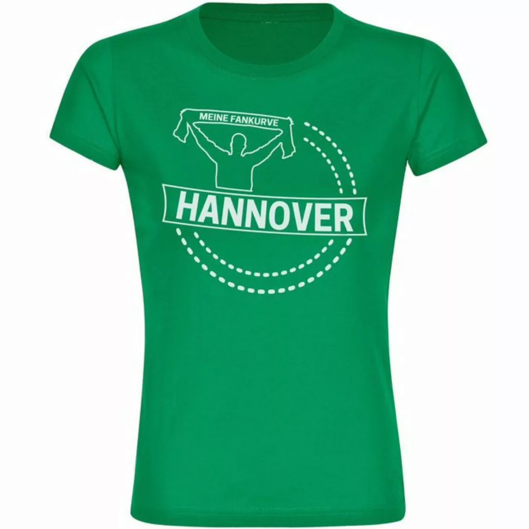 multifanshop T-Shirt Damen Hannover - Meine Fankurve - Frauen günstig online kaufen