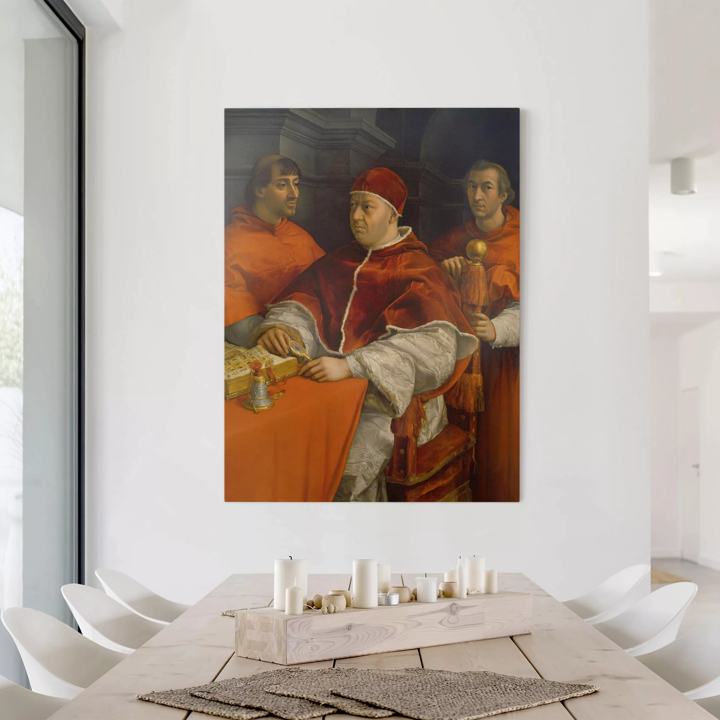 Leinwandbild Kunstdruck - Hochformat Raffael - Bildnis von Papst Leo X günstig online kaufen