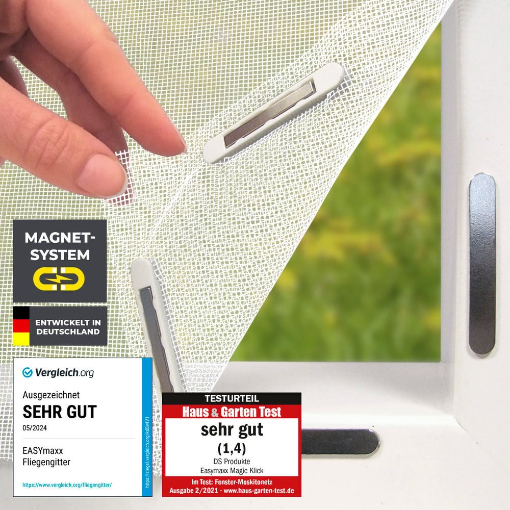 EASYmaxx Insektenschutz-Fensterrahmen Fliegengitter Fenster mit Magnetbefes günstig online kaufen