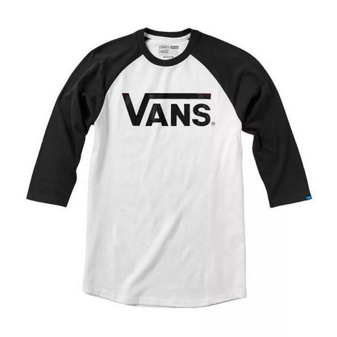 Vans Classic Raglan 3/4 Ärmel T-shirt 2XL White / Black günstig online kaufen