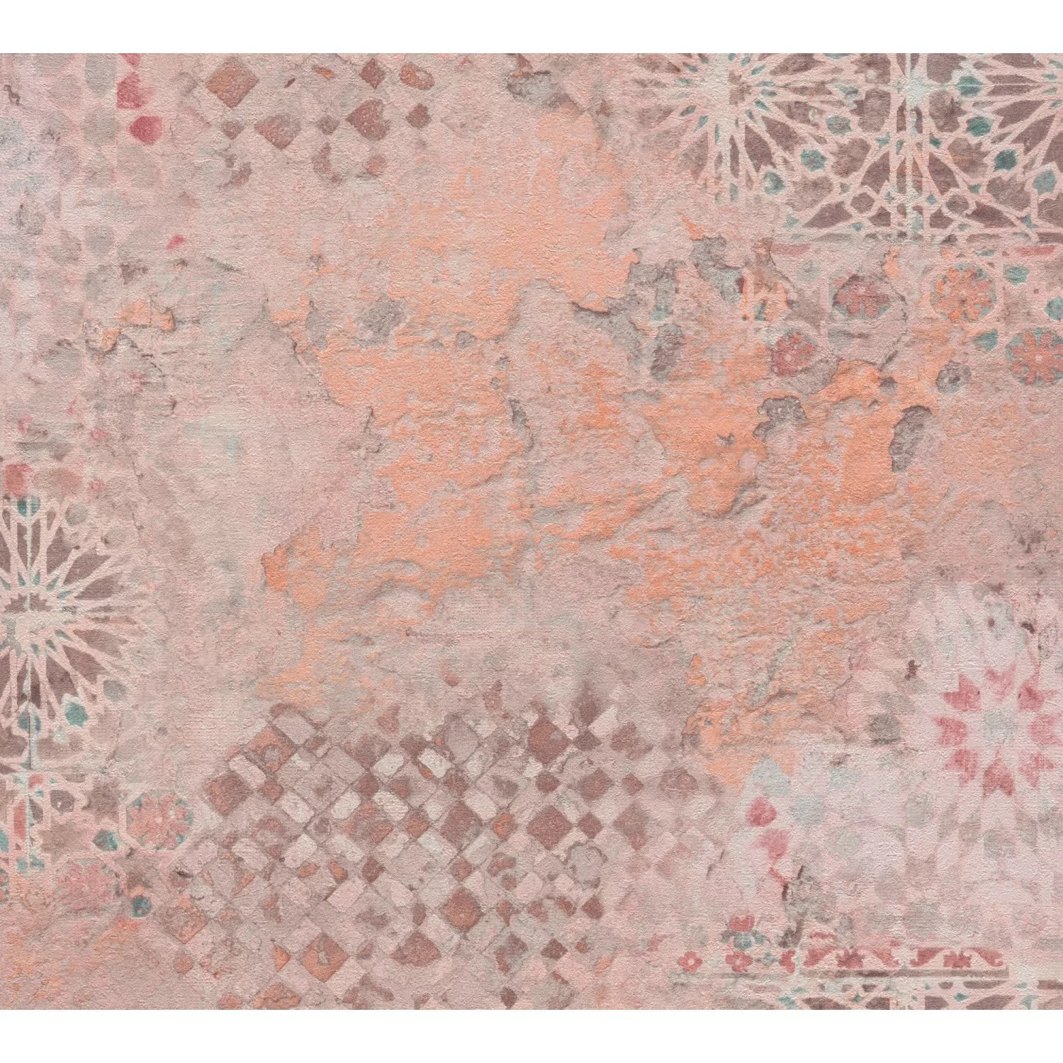 Bricoflor Vintage Tapete Orientalisch Mosaik Vliestapete Spanisch Creme Wei günstig online kaufen