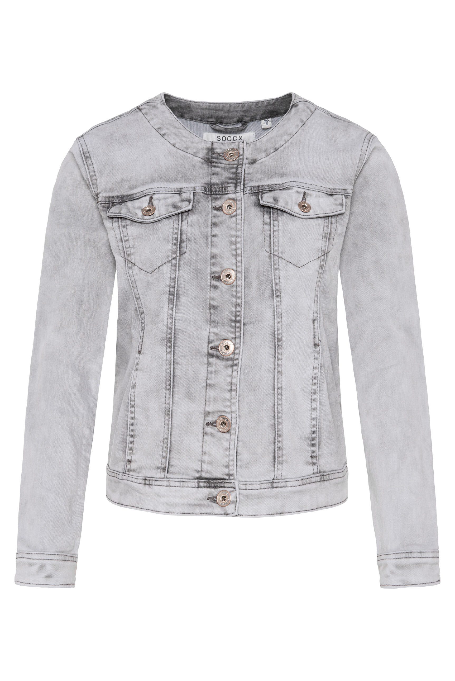 SOCCX Jeansjacke, ohne Kapuze, mit Brusttaschen günstig online kaufen