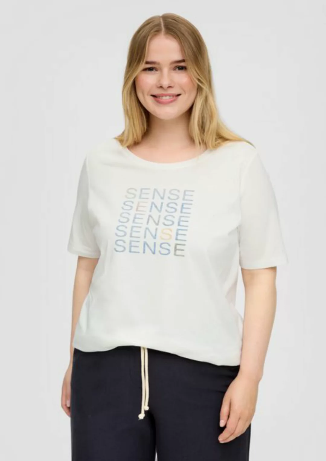 TRIANGLE Kurzarmshirt T-Shirt aus Baumwolle günstig online kaufen