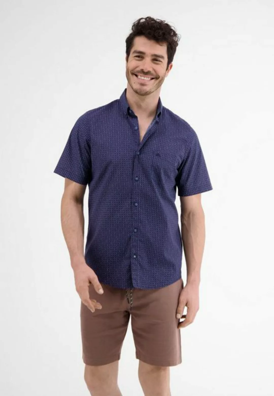 LERROS Kurzarmhemd "LERROS Kurzarmhemd, geometrisch gemustert" günstig online kaufen