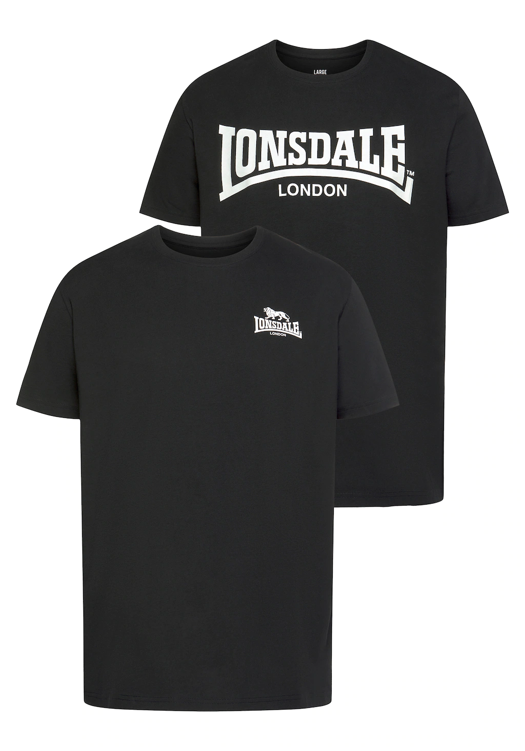 Lonsdale T-Shirt "PIDDINGHOE", (Packung, 2 tlg., 2er-Pack) günstig online kaufen