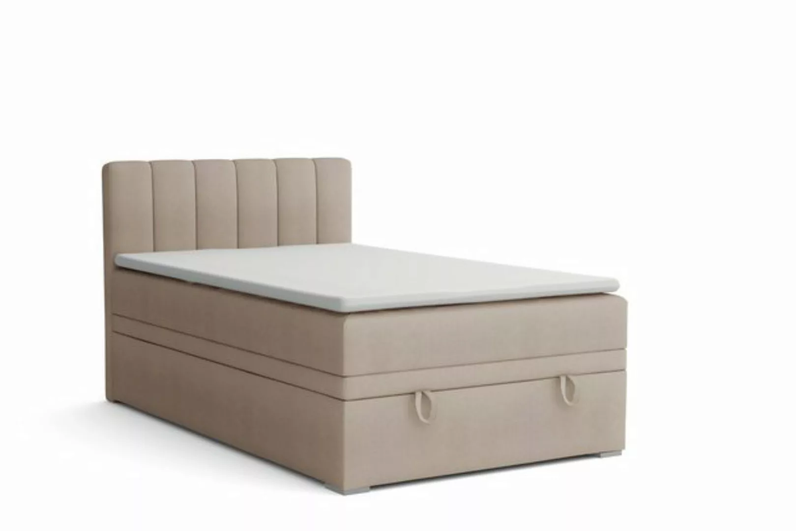 Deine Möbel 24 Boxspringbett DAVID MINI Boxbett Polsterbett Kompletbett Vel günstig online kaufen