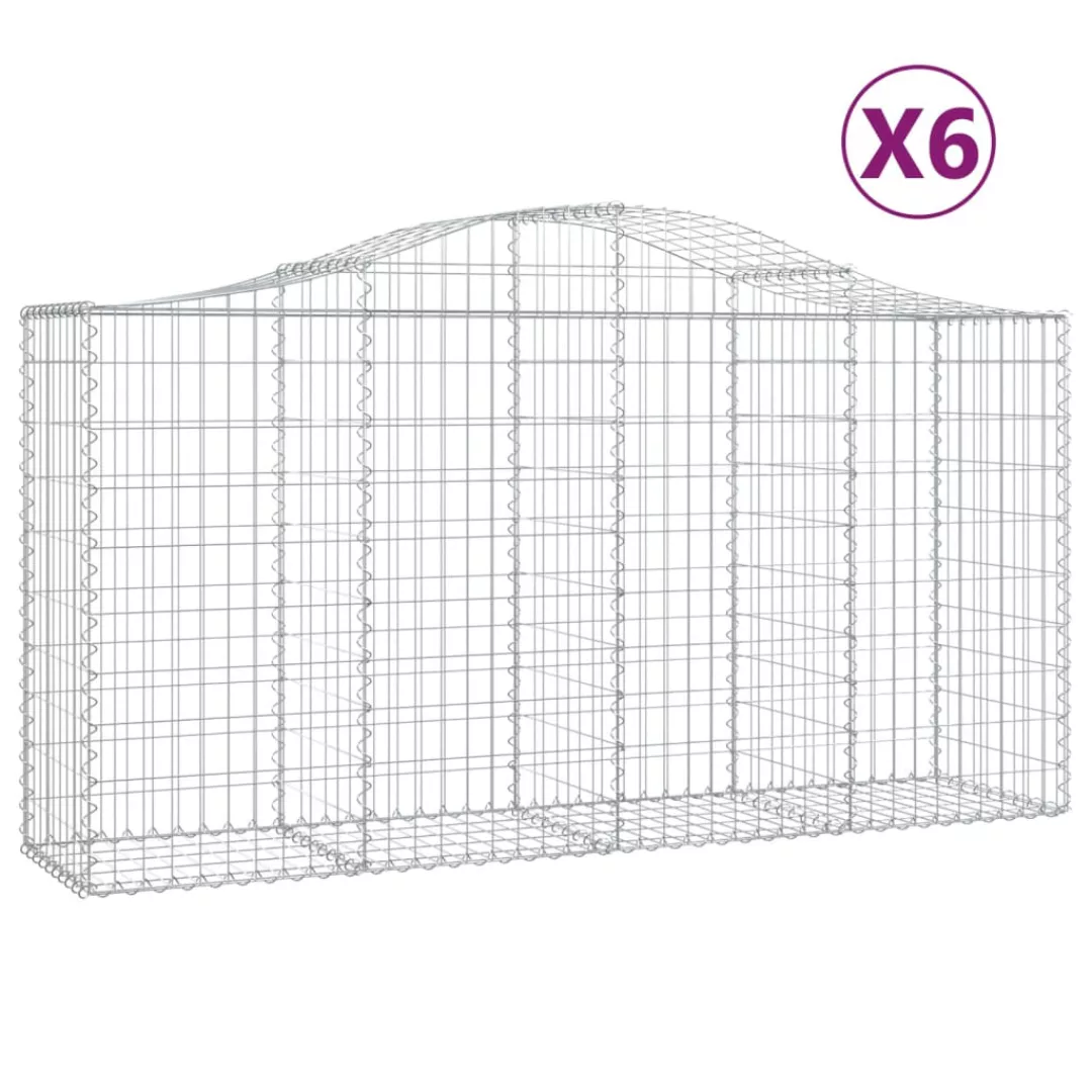 Vidaxl Gabionen Mit Hochbogen 6 Stk. 200x50x100/120cm Verzinktes Eisen günstig online kaufen