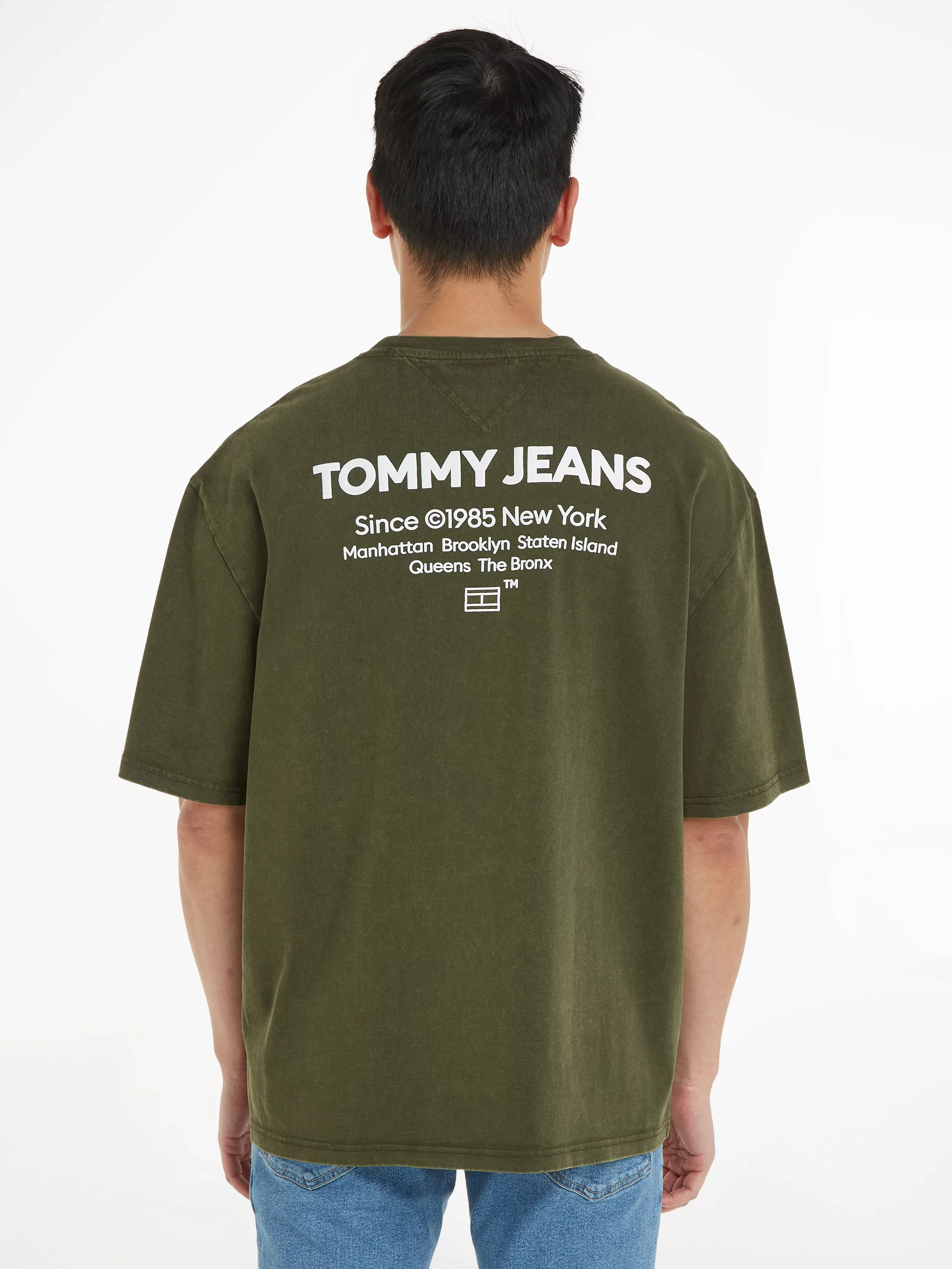 Tommy Jeans T-Shirt "TJM REG WASHED ESSENTIAL TJ TEE", mit Rückenprint günstig online kaufen
