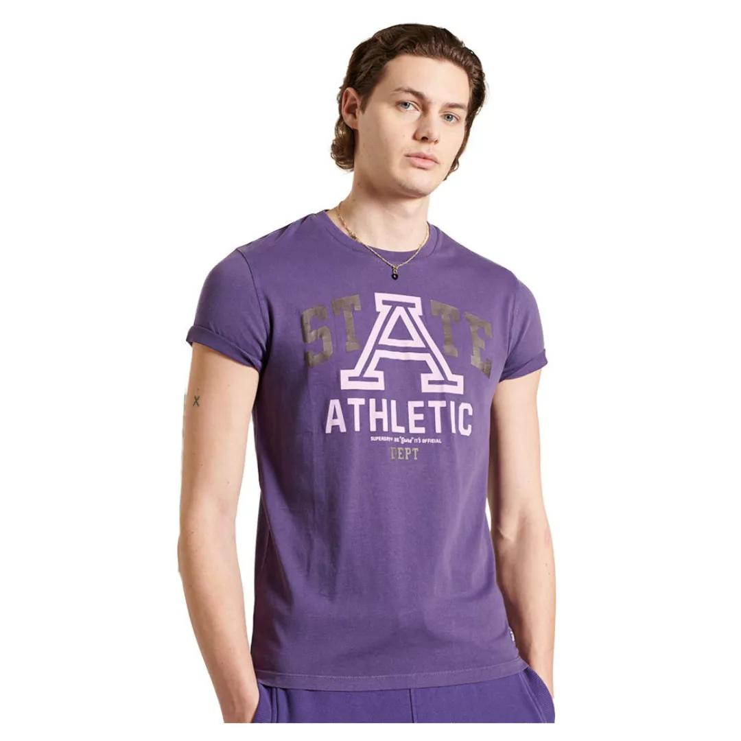 Superdry Overdye Collegiate State Kurzarm T-shirt S Lex Purple günstig online kaufen
