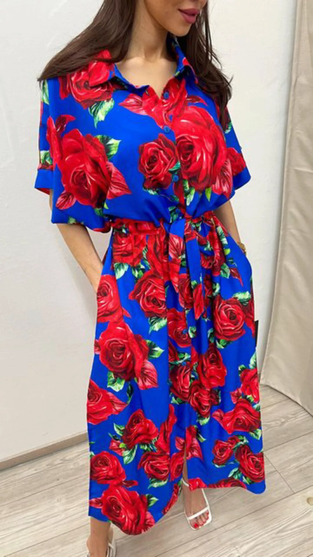 Lixxi Maxikleid Sommerkleid mit Blumen günstig online kaufen