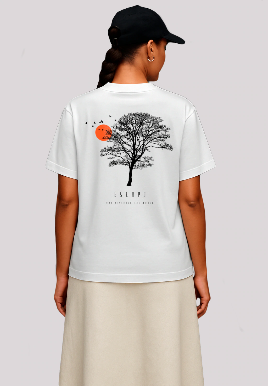 F4NT4STIC T-Shirt "Oversize Escape Discover the World Tree Birds", Premium günstig online kaufen