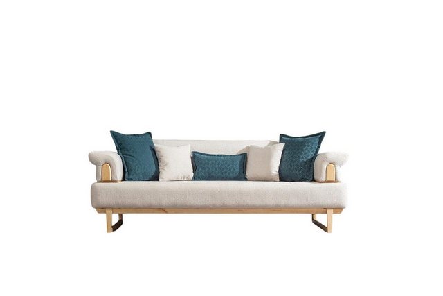 Xlmoebel 3-Sitzer Elegantes Drei-Plätzchen Weißes Sofa 3-Sitzer Möbel Stil günstig online kaufen