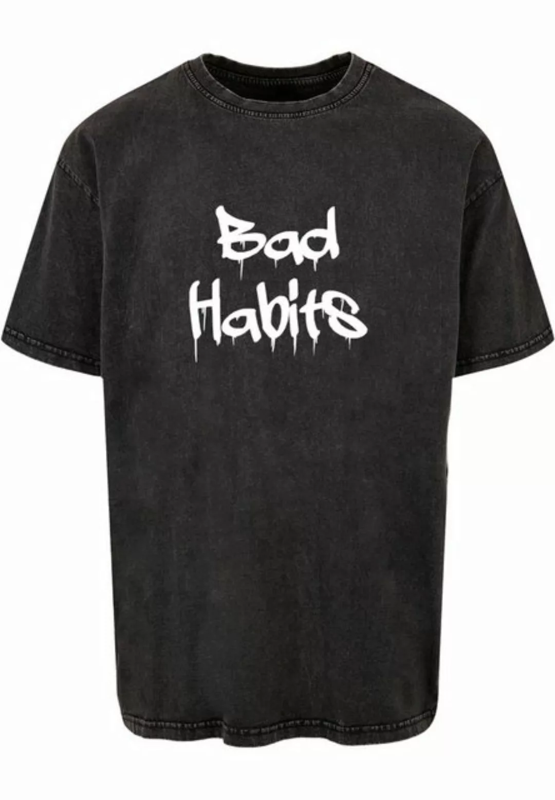 Merchcode T-Shirt "Merchcode Herren Bad Habits Acid Washed Heavy Oversized günstig online kaufen