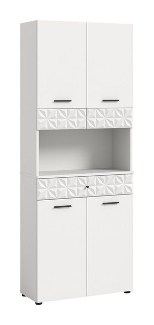 furnling Hochschrank Prima 4 Türen, 1 offenes Fach, 1 Schublade, Badkommode günstig online kaufen