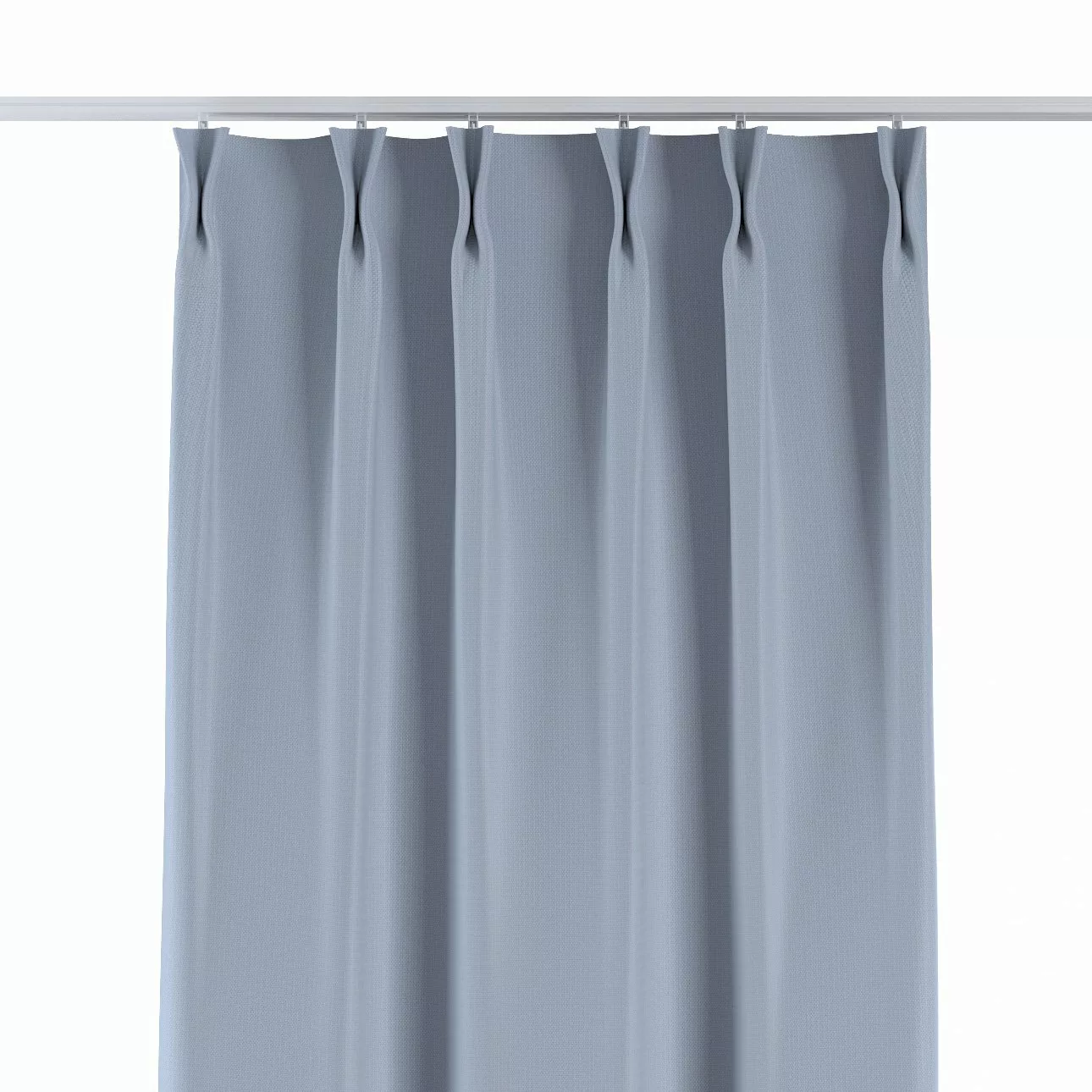 Vorhang mit flämischen 2-er Falten, pastellblau, Blackout (verdunkelnd) (26 günstig online kaufen