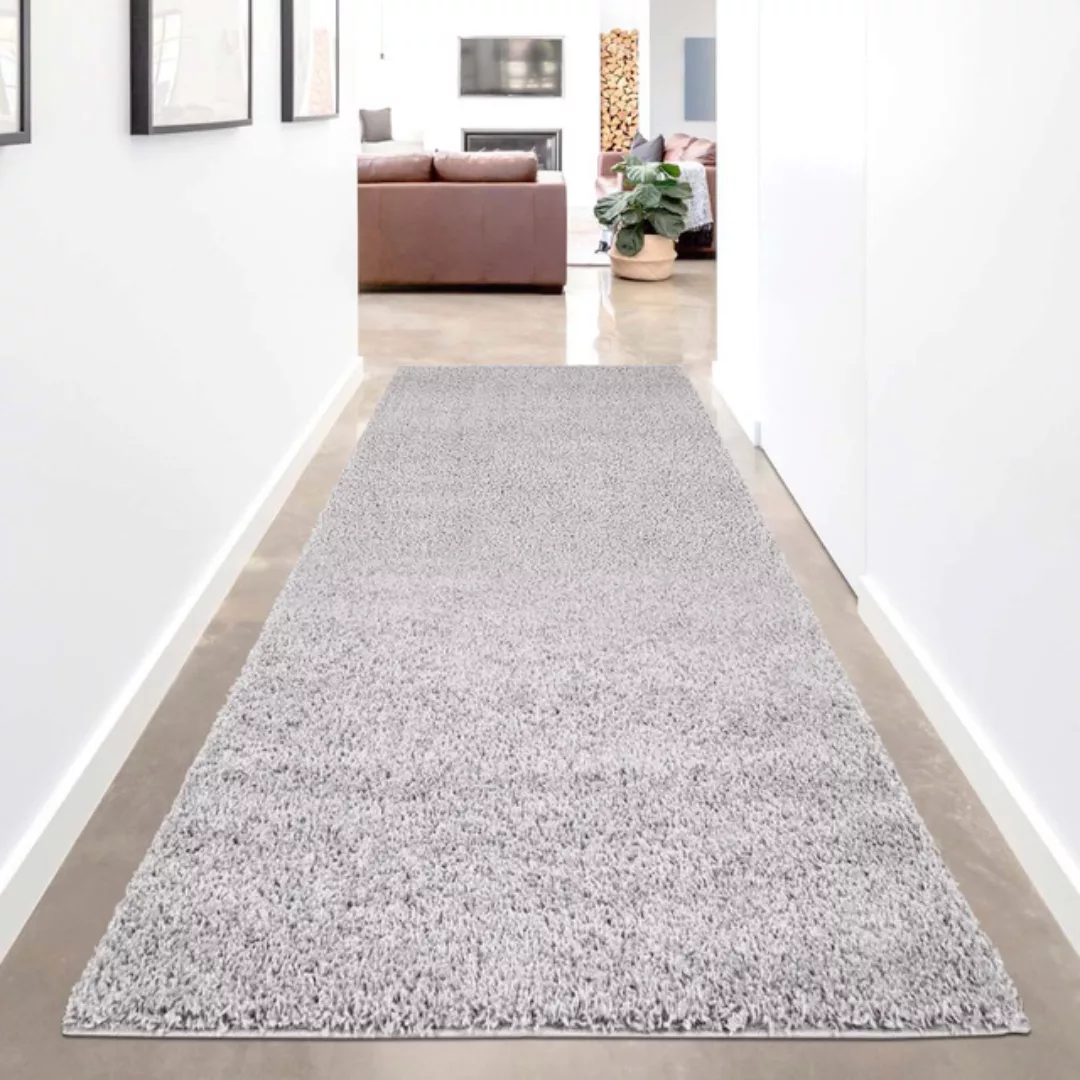 Carpet City Hochflor-Läufer »Shaggi uni 500«, rechteckig, 30 mm Höhe, Shagg günstig online kaufen