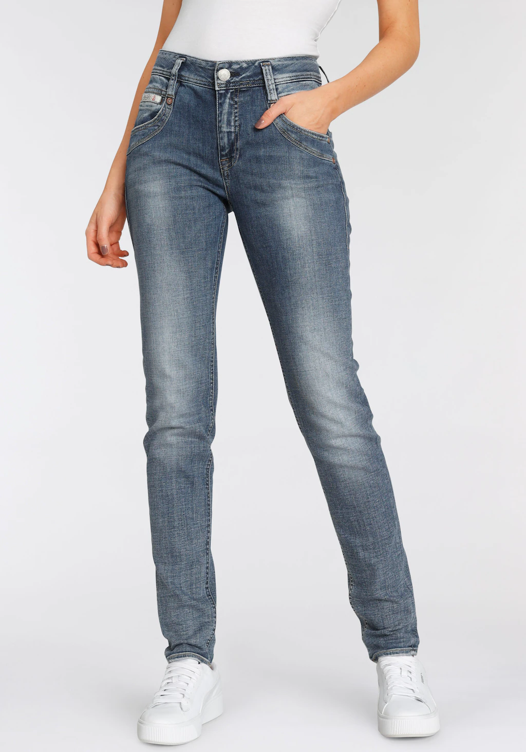 Herrlicher High-waist-Jeans RADINA RECYCLED DENIM mit leichtem Push-Up-Effe günstig online kaufen