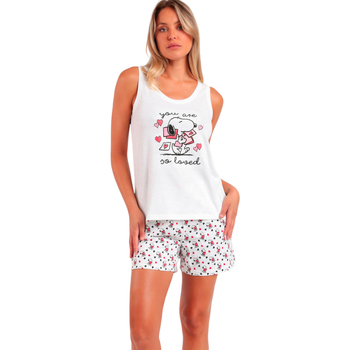 Admas  Pyjamas/ Nachthemden Pyjama Shorts Tank Top Peanuts In My Heart günstig online kaufen