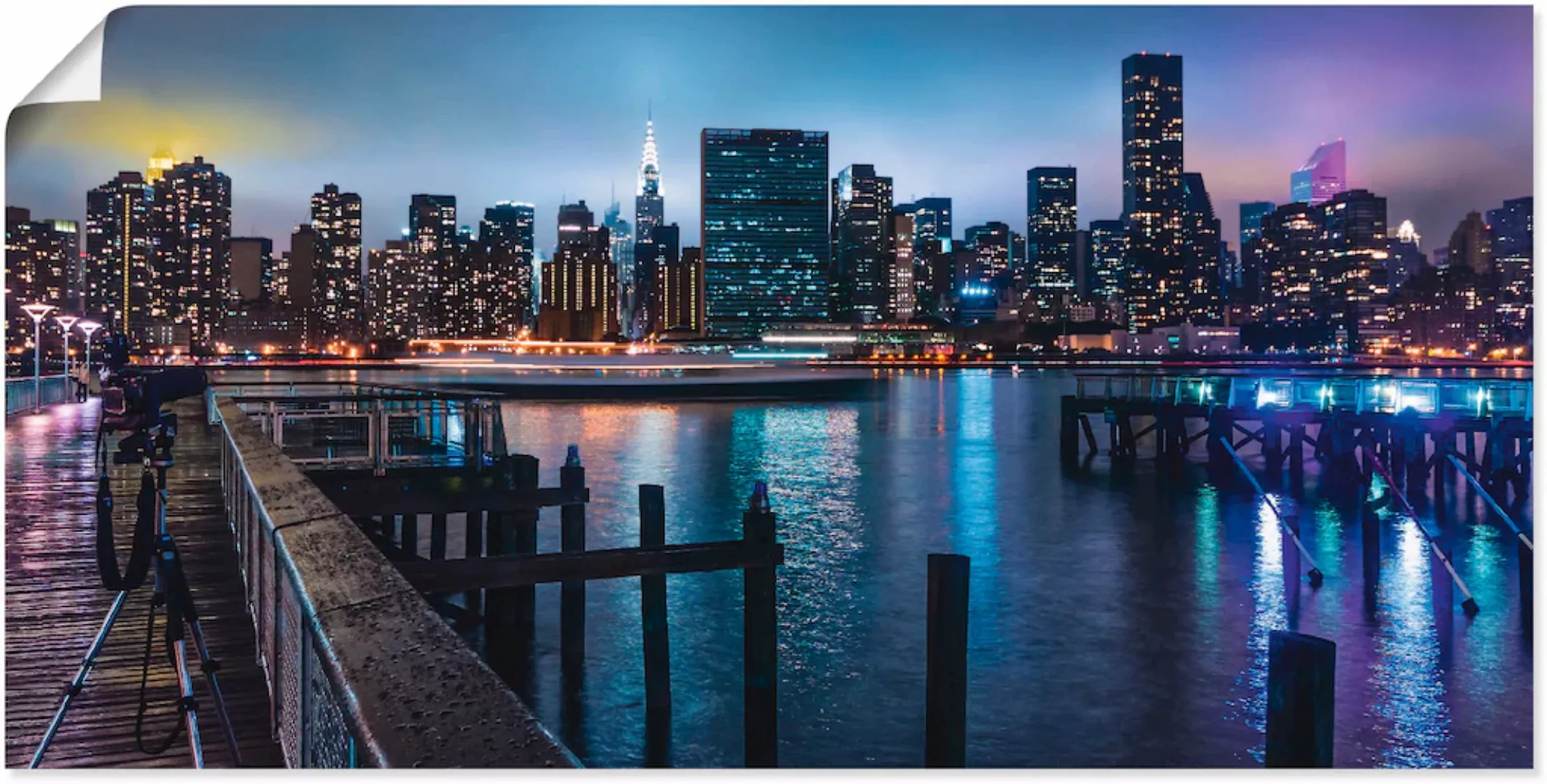 Artland Wandbild "New York Manhattan im Abendlicht", Amerika, (1 St.) günstig online kaufen