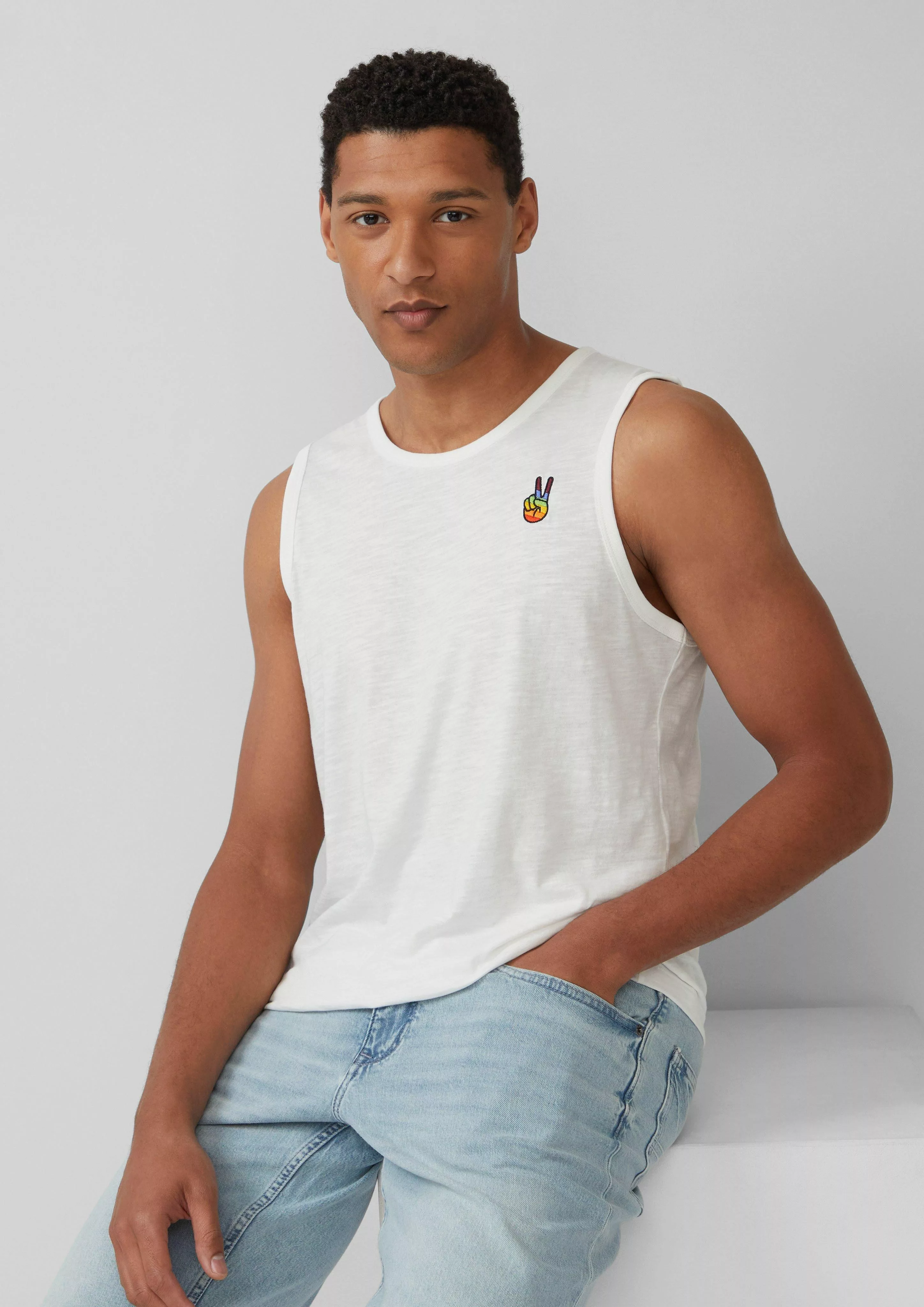 s.Oliver Shirttop T-Shirt mit Pride-Motiv günstig online kaufen