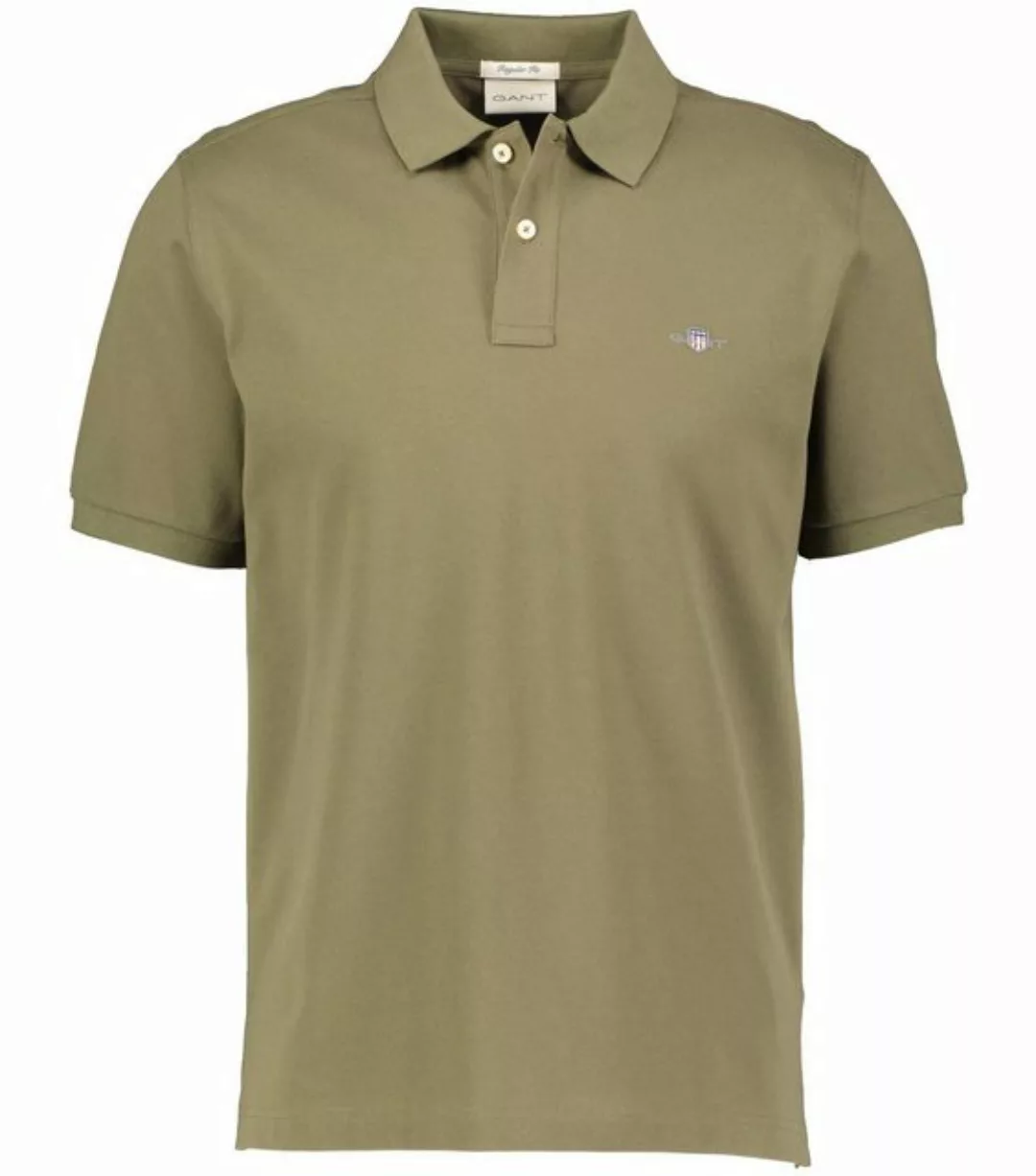 Gant Poloshirt "REG SHIELD SS PIQUE POLO", mit Logo und Flachstrickkragen 1 günstig online kaufen