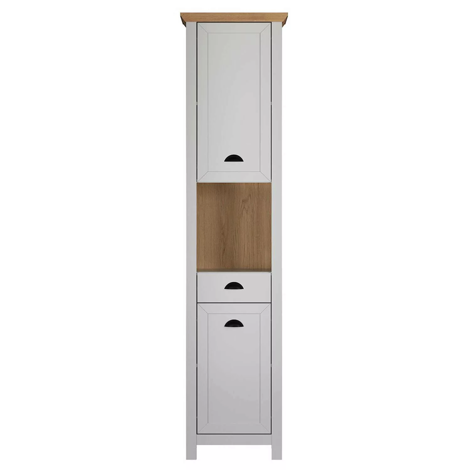 Badezimmer Hochschrank in lichtgrau mit Artisan Eiche Nb. LICATA-19, B/H/T günstig online kaufen