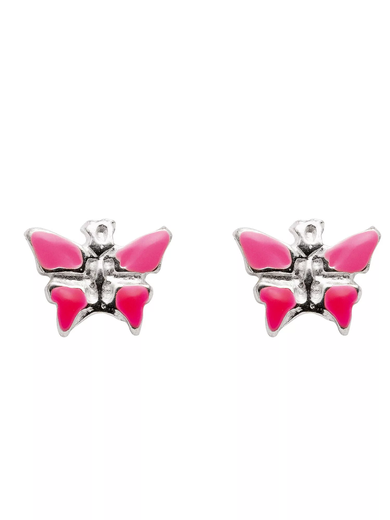 Adelia´s Paar Ohrhänger "925 Silber Ohrringe Ohrstecker Schmetterling rosa günstig online kaufen