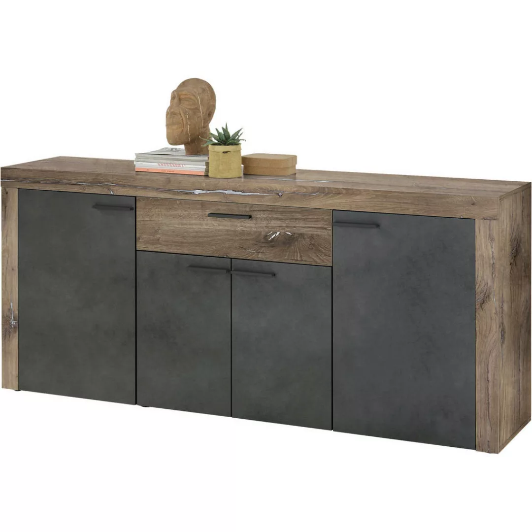 Sideboard Boost Eiche Flagstaff Nachbildung Matera Nachbildung B/H/T: ca. 1 günstig online kaufen