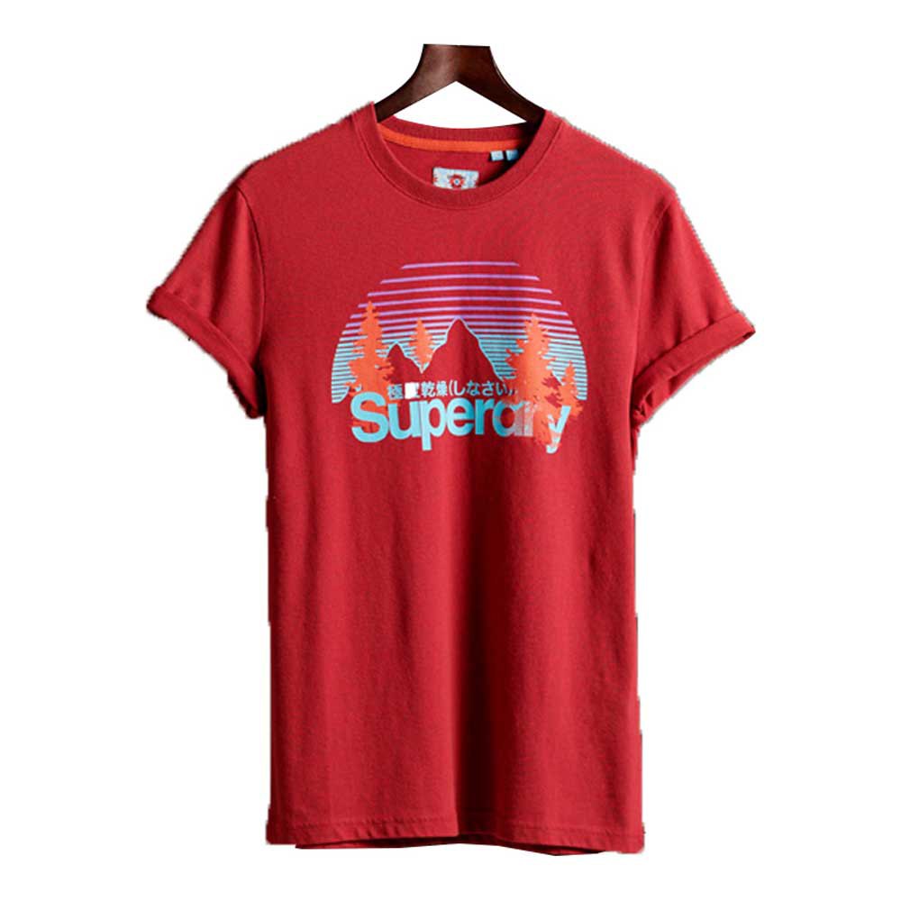 Superdry Classic Logo Wilderness Kurzarm T-shirt XS Creek Red Marl günstig online kaufen