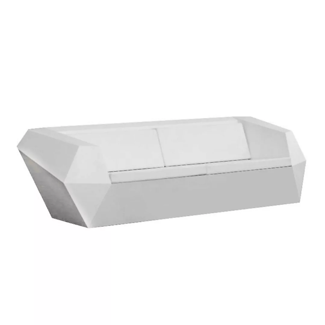 Vondom - Faz Outdoor Zweisitzersofa - weiß/matt/BxHxT 242x70x100cm/mit Sitz günstig online kaufen