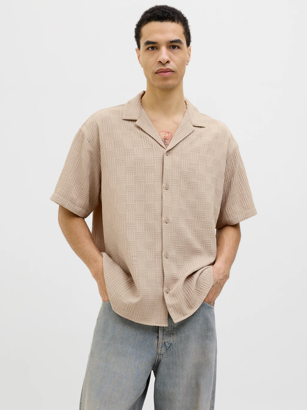 Jack & Jones Kurzarmhemd "JJEMATTEO RESORT SHIRT SS SN", mit Resort Kragen günstig online kaufen