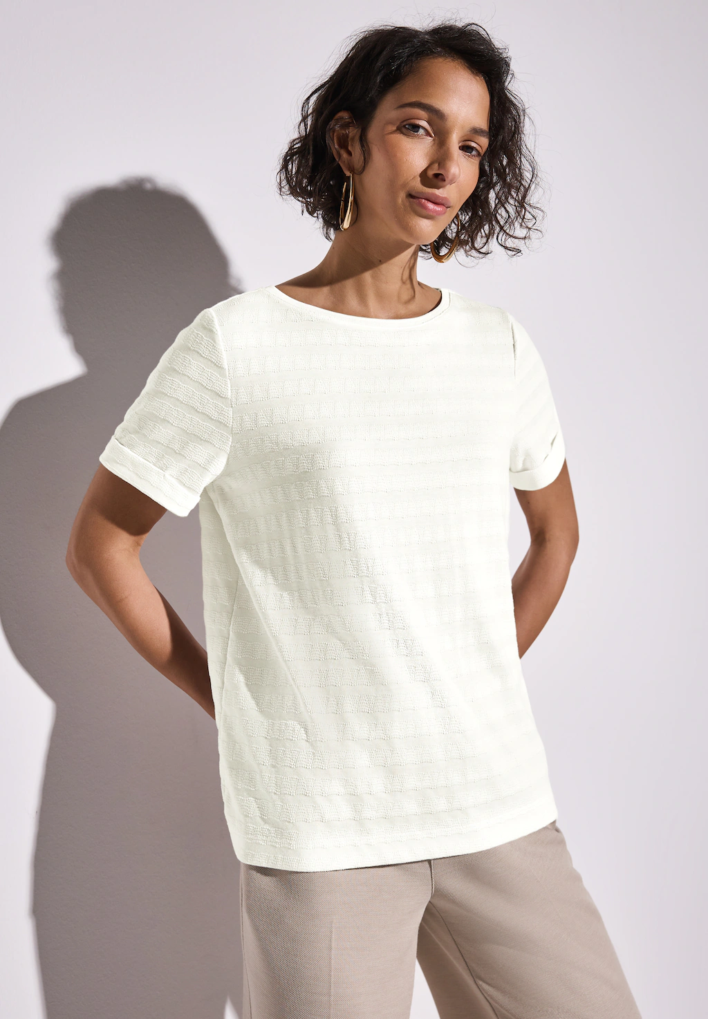 STREET ONE T-Shirt, mit Struktur Muster günstig online kaufen