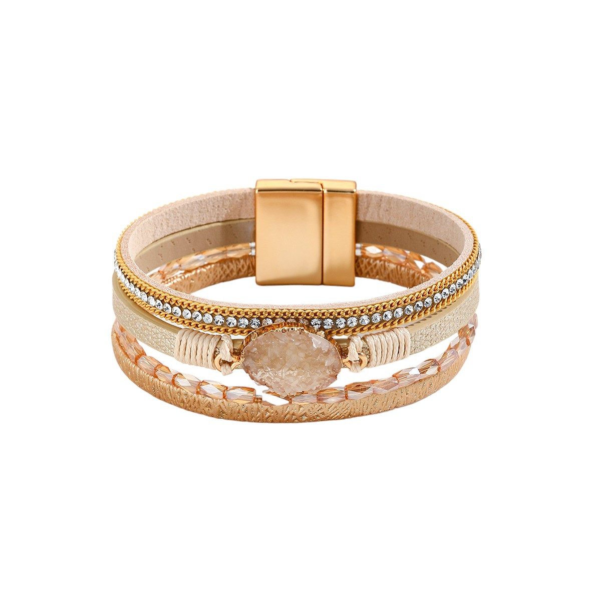 KARMA Lederarmband Damenarmband Wickelarmband Damen Magnetverschluss günstig online kaufen